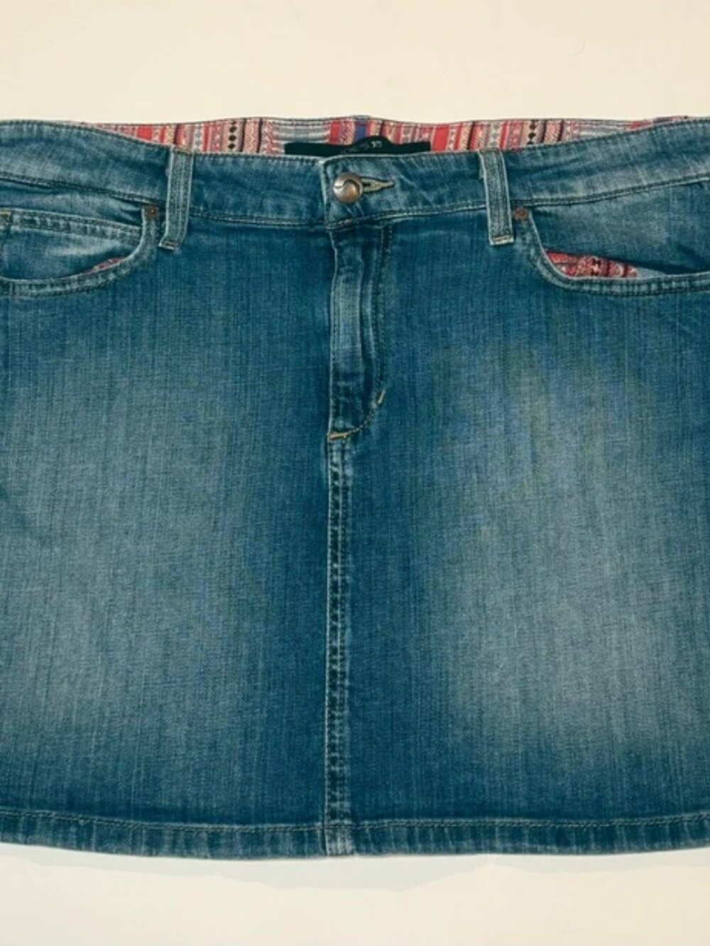 Denim mini skirt w30